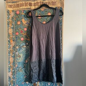 COS Silk & Cotton Two-Tone Gray Shift Dress | Size L